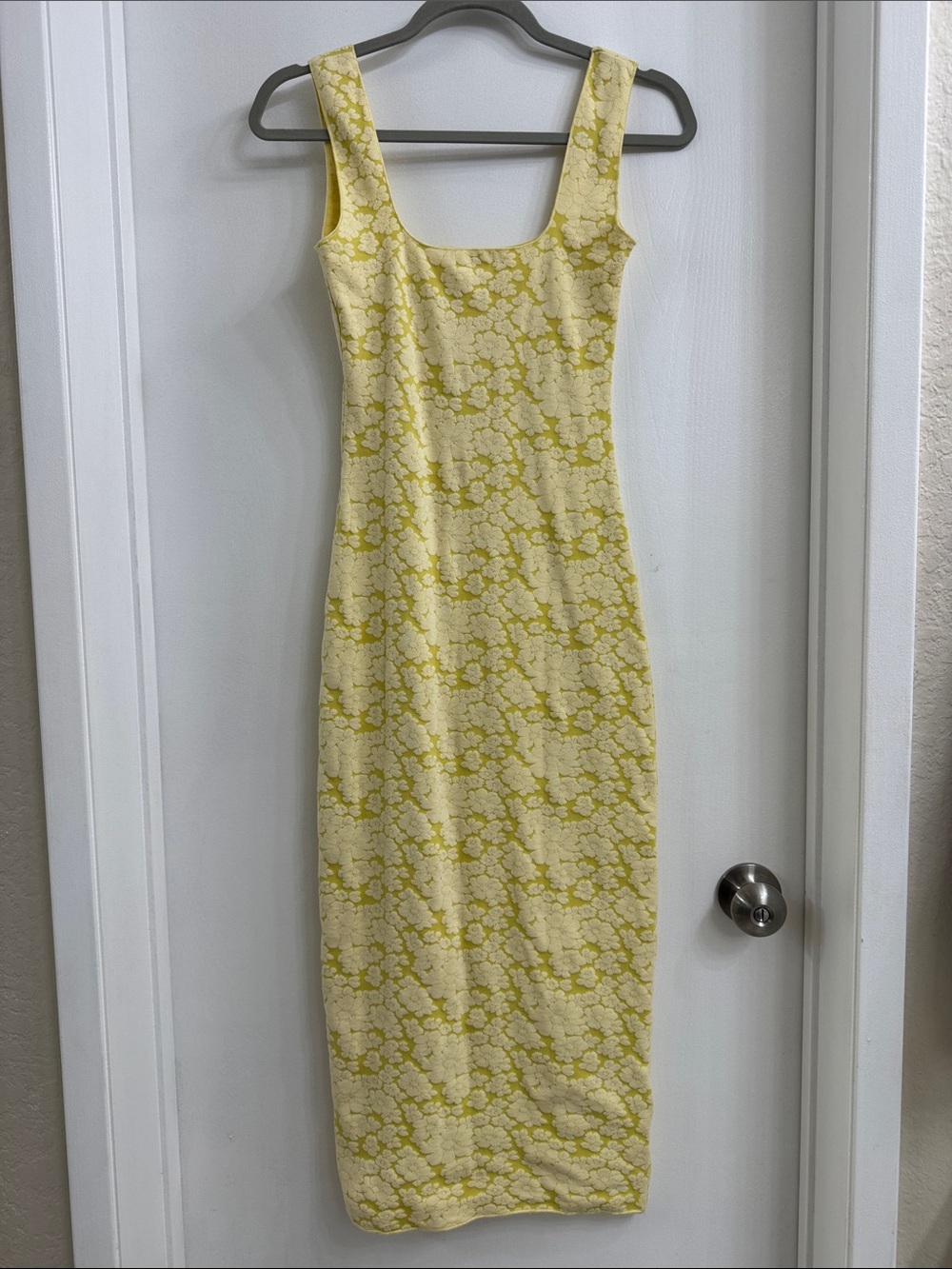 Zara Yellow Floral Midi Dress